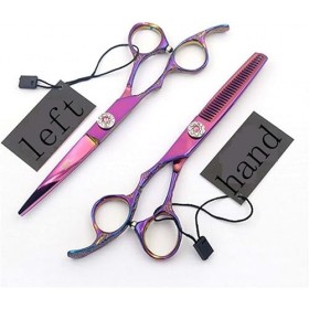 Ciseaux de coiffure série gaucher ciseaux de barbier ciseaux de styliste de Salon professionnel coupe nette et précise pour c...