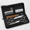 Ciseaux de coiffeur de 15,2 cm - Ciseaux de coiffure + ciseaux plats - Ciseaux combinés - Outils de coiffure professionnels p