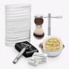 Kit de rasage Störtebekker® - Set de qualité supérieure pour un rasage parfait - Avec rasoir, blaireau, savon à raser, bois d