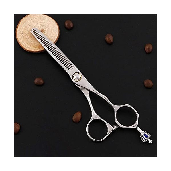Ensemble de ciseaux à effiler et à couper les cheveux de coiffeur professionnel de 15,2 cm, bord du rasoir et bord des dents,