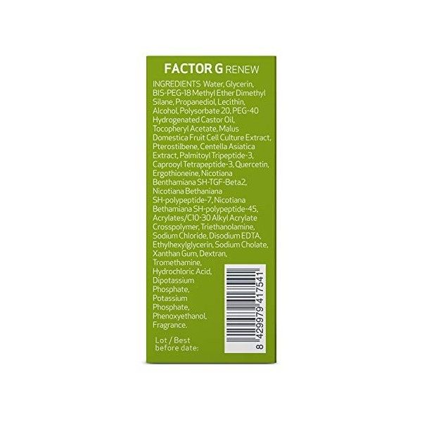 Sesderma | Facteur G Renew Sérum Liposomal | Sérum rajeunissant | 7 facteurs de croissance | Peau plus lisse et plus pulpeuse