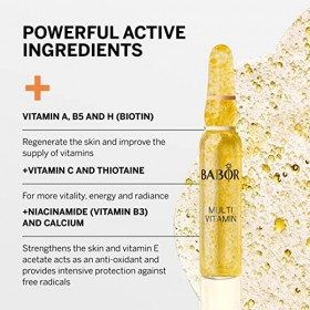 Babor Multi Vitamines Ampoules de Sérum pour Le Visage, avec Vitamine E pour Renforcer La Barrière de La Peau, Concentré en A...