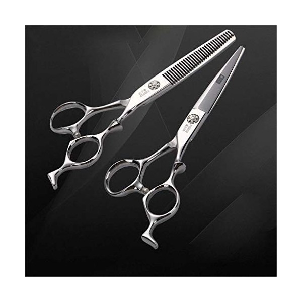 Chaomeiart 6.0 Pouces Coiffeurs Coiffure Barber Scissor Set Professionnel 440C de Combinaison de Dents Plates Dilution Ciseau