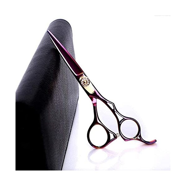 Ciseaux de barbier ciseaux de coiffure professionnels poreux 17 8 Cm couleur argent 440C acier inoxydable Salon de coiffure o