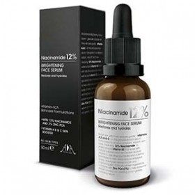 Sérum éclaircissant visage niacinamide 30 ml avec 12 % de niacinamide 2 % de zinc