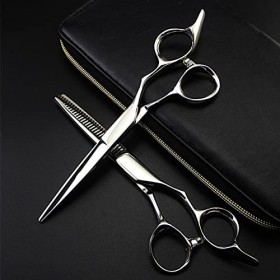 Ciseaux de coupe de cheveux, 6 pouces professionnels haut de gamme 440c 9cr13 ensemble de ciseaux à cheveux coupe barbier sal