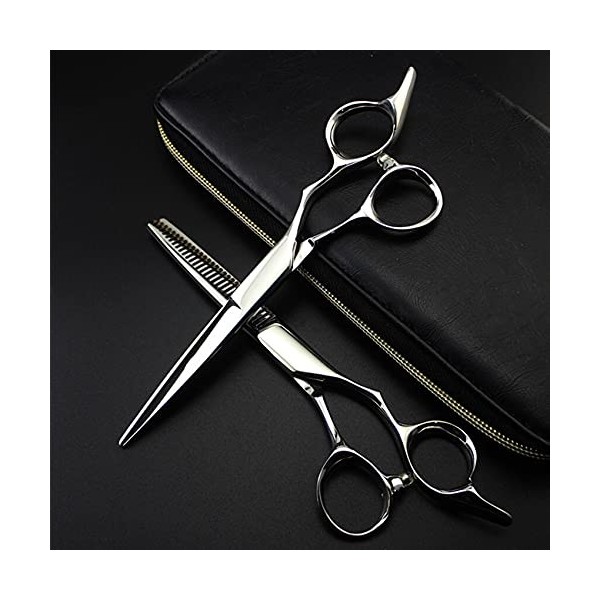 Ciseaux de coupe de cheveux, 6 pouces professionnels haut de gamme 440c 9cr13 ensemble de ciseaux à cheveux coupe barbier sal