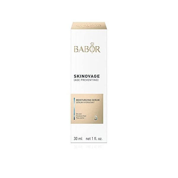 BABOR SKINOVAGE Moisturizing Serum, sérum hydratant pour toutes les peaux sèches et déshydratées, 30 ml Crème Jour et Nuit