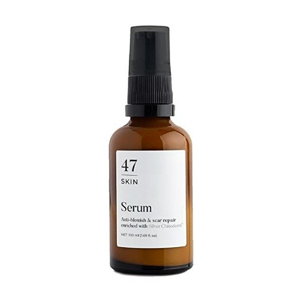 47 Skin Silver Chitoderm Sérum réparateur anti-imperfections et cicatrices | Sérum hydratant pour éliminer lacné et les cica ...