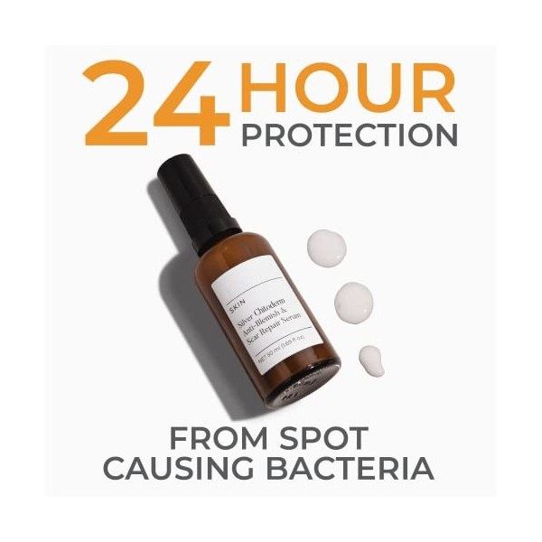 47 Skin Silver Chitoderm Sérum réparateur anti-imperfections et cicatrices | Sérum hydratant pour éliminer lacné et les cica ...