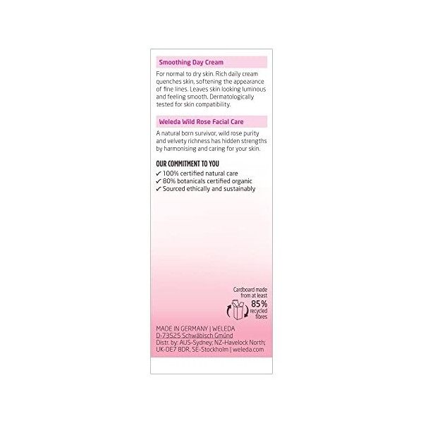 Weleda Crème de jour lissante Rose sauvage 30 ml Crème Jour et Nuit