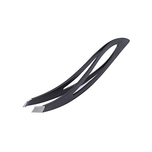 QUANJJ Pince à Sourcils Noirs Tweezers Professionnels en Acier Inoxydable inclinée Plate Plate Coiffe épilation élimination d