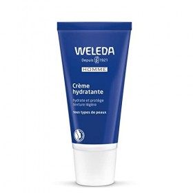 WELEDA - Crème Hydratante Homme - Tous Types de Peaux - Hydrate et Protège - Texture Légère - Tube 30&nbsp;ml Crème Jour et Nuit