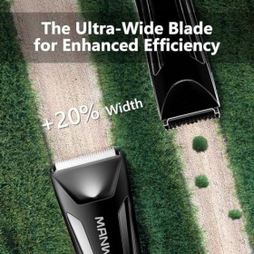 ManWills Tondeuse électrique pour homme avec large lame en céramique améliorée, station de recharge de type C, étanchéité IPX