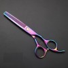 6 Inch Lightweight Barber Hairdressing Scissors Professional Sharp Hair Scissors Rainbow Titanium Coating Lightweight Haircut