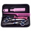 Black Hairdressing Scissors Set 6 Inch Hair Cutting Thinning Scissors Kit for Men Women Kids Home Salon Barber