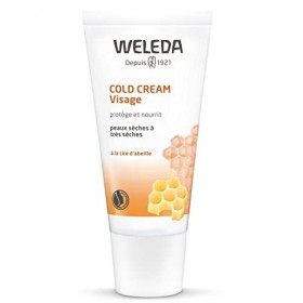 WELEDA - Cold Cream Visage - Crème Visage à la Cire dAbeille - Peaux Sèches à Très Sèches - Tube de 30&nbsp;ml Crème Jour et Nuit