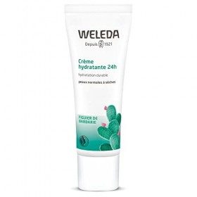 Weleda - Crème Hydratante 24 h au Figuier de Barbarie - Peaux Normales à Sèches - Tube 30 ml Crème Jour et Nuit