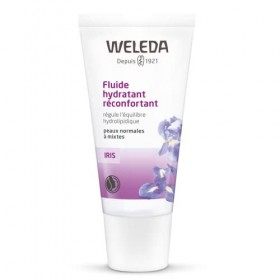 WELEDA - Fluide Hydratant Réconfortant à lIris - Peaux Normales à Mixtes - Tube 30&nbsp;ml Crème Jour et Nuit