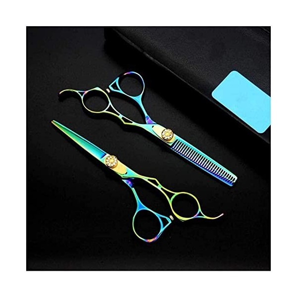 Professionnel japon 440c acier inoxydable 6 pouces cheveux ciseaux coupe ciseaux amincissement barbier outils coiffure ciseau