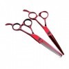 Ciseaux De Coiffeur Ciseaux De Coupe De Cheveux, 6 Pouces Haut De Gamme Rouge Ciseaux De Salon De Coiffure Coiffeur Coiffure 