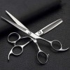 Ciseaux de coiffeur 6.0 pouces ensemble de coiffure professionnel ciseaux plats + ciseaux à dents ciseaux de coiffure en acie