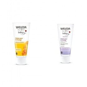 WELEDA - Crème pour le Change au Calendula - Recommandée par les Pédiatres - Apaise les Irritations - Tube 75&nbsp;ml & Crème pour...