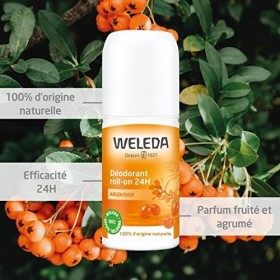 Weleda - Déodorant Argousier Roll-on 24H - 50 ml Crème Jour et Nuit