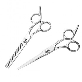 Hairdressing Scissors Set 6 Inch Hair Cutting Thinning Scissors Kit for Men Women Kids Home Salon Barber C A 