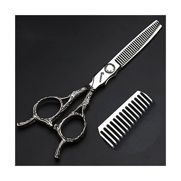 KOAIEZ Ensembles De Ciseaux De Coupe De Cheveux De 6,0 Pouces Argent , Outils De Cisaillement De Coiffure De Coiffure en Aci