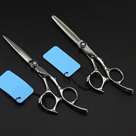 Ciseaux de coupe de cheveux, 6 pouces professionnels 440c ciseaux de cheveux coupe barbier salon de coiffure ciseaux aminciss...