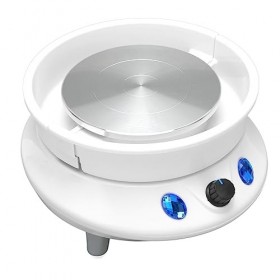 Roue de Poterie, CW ou CCW 50/60Hz Machine de Moulage de Poterie 100-240V DIY Bassin de Blocage de Boue Prise UE 100‑240V 