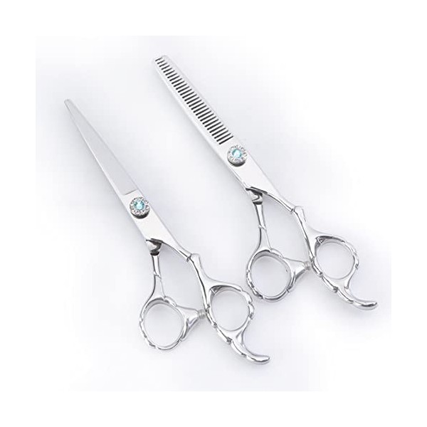 6 Inch Professional Barber Hair Thinning and Cutting Scissors Set Razor Edge and Teeth Edge Thinning Hair Scissors Shears Hai