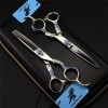 KOAIEZ 6,0 Pouces 440C Salon Professionnel Barber Barber Ciseaux De Coiffure, Outils De Cisaillement De Coiffeur De Coupe De 