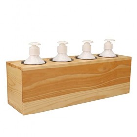 Réchauffeur de Massage 4 Bouteilles, Minuterie Intégrée 9 Réglages de Température en Bois de Hêtre 110‑250 V Réchauffeur dhu