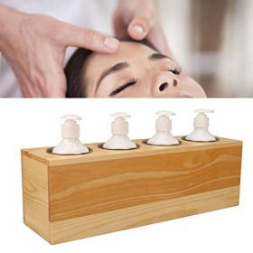 Réchauffeur de Massage 4 Bouteilles, Minuterie Intégrée 9 Réglages de Température en Bois de Hêtre 110‑250 V Réchauffeur dhu