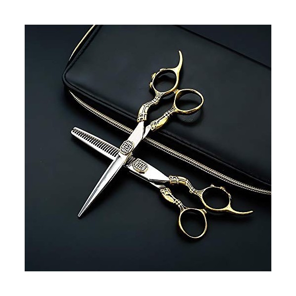 Coupe de cheveuxciseaux de coupe de cheveux Kit 6,0 pouces Vintage Gold Professional Hairdressinghaircutting scissors Cisaill