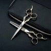 Coupe de cheveuxciseaux de coupe de cheveux Kit 6,0 pouces Vintage Gold Professional Hairdressinghaircutting scissors Cisaill