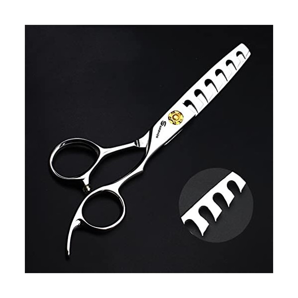 KOAIEZ 6,0 Pouces 440C Professionnel Argent Ciseaux De Coupe De Cheveux, Cisaillements De Coiffure De Coiffeur Salon Cisea