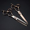 ciseaux de coiffeur Ciseaux de coupe de cheveux, 6inch Professional Japon 440c ciseaux en acier or rose coupe cheveux ciseaux