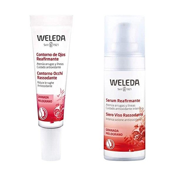 WELEDA - Contour des Yeux Raffermissant à la Grenade - Tube 10 ml & Sérum déveil pour le visage, 1 once liquide, hydratant r