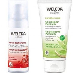 WELEDA Sérum déveil pour le visage, 1 once liquide, hydratant riche en plantes avec extrait de grenade et aloe vera & Gel Ne