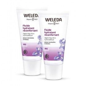 WELEDA - Duo Fluide hydratant réconfortant à lIris - Peaux normales à mixtes - Régule léquilibre hydrolipidique - Certifié C...