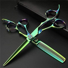Ciseaux de coiffure professionnels pour cheveux, ensemble de ciseaux amincissants, ciseaux de coupe de cheveux, ciseaux de co...