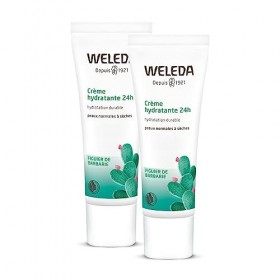 WELEDA - Duo Crème hydratante 24h - Hydratation durable - Certifié Natrue**- Tube 30 ml x 2 Crème Jour et Nuit