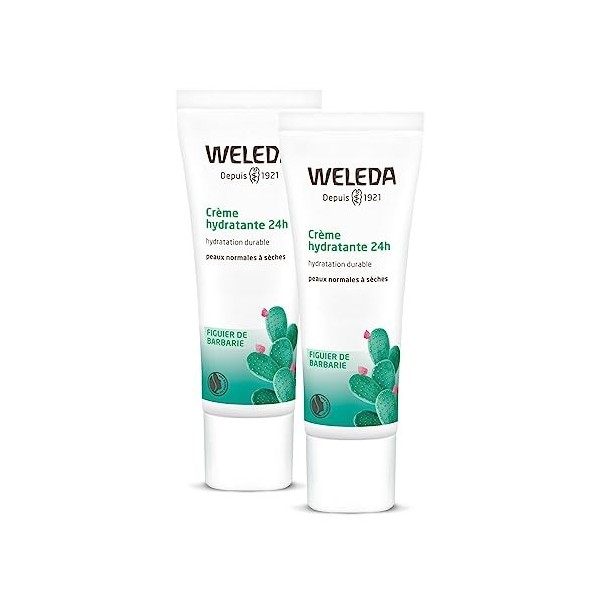 WELEDA - Duo Crème hydratante 24h - Hydratation durable - Certifié Natrue**- Tube 30 ml x 2 Crème Jour et Nuit