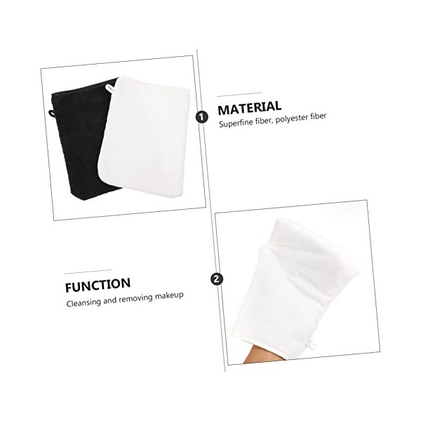 ABOOFAN 64 Pièces Gants Démaquillants En Fibres Éponge De Lavage Du Corps Serviettes De Spa Pour Douche Du Visage Éponge Louf