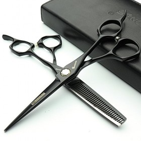 HAOTING Ciseaux à Cheveux en Acier Inoxydable Ciseaux à Cheveux et Ciseaux à effiler 6 Pouces Équipement de Coiffure Outils e