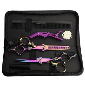 HAOTING Ciseaux de Coiffure en Acier Inoxydable - Ciseaux de Coiffeur - Ciseaux de Coupe de Cheveux avec étui de présentation