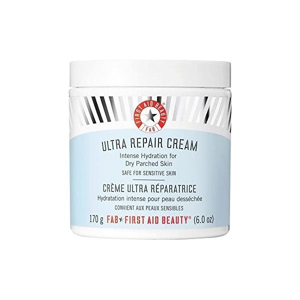 First Aid Beauty FAB, Ultra Repair Cream, Crème Ultra Réparatrice, Crème Hydratante Intensive pour Visage et Corps 170 g , P